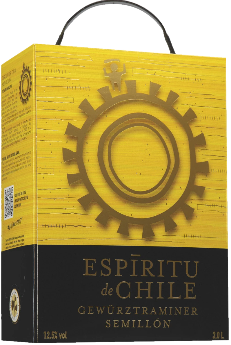 Espíritu de Chile Gewürztraminer Semillon hanapakkaus