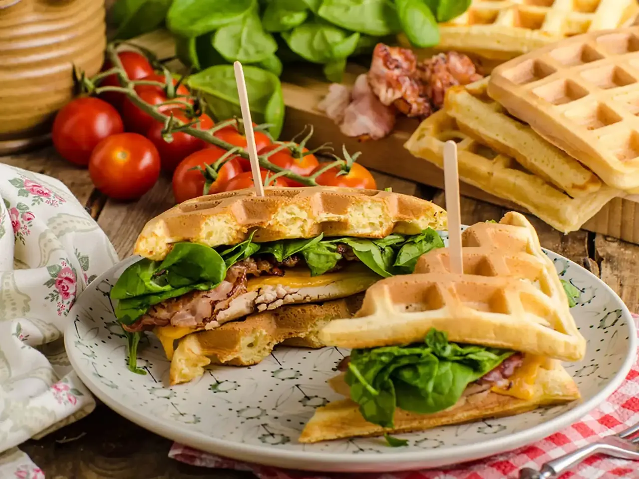 Club Sandwich vohvelissa
