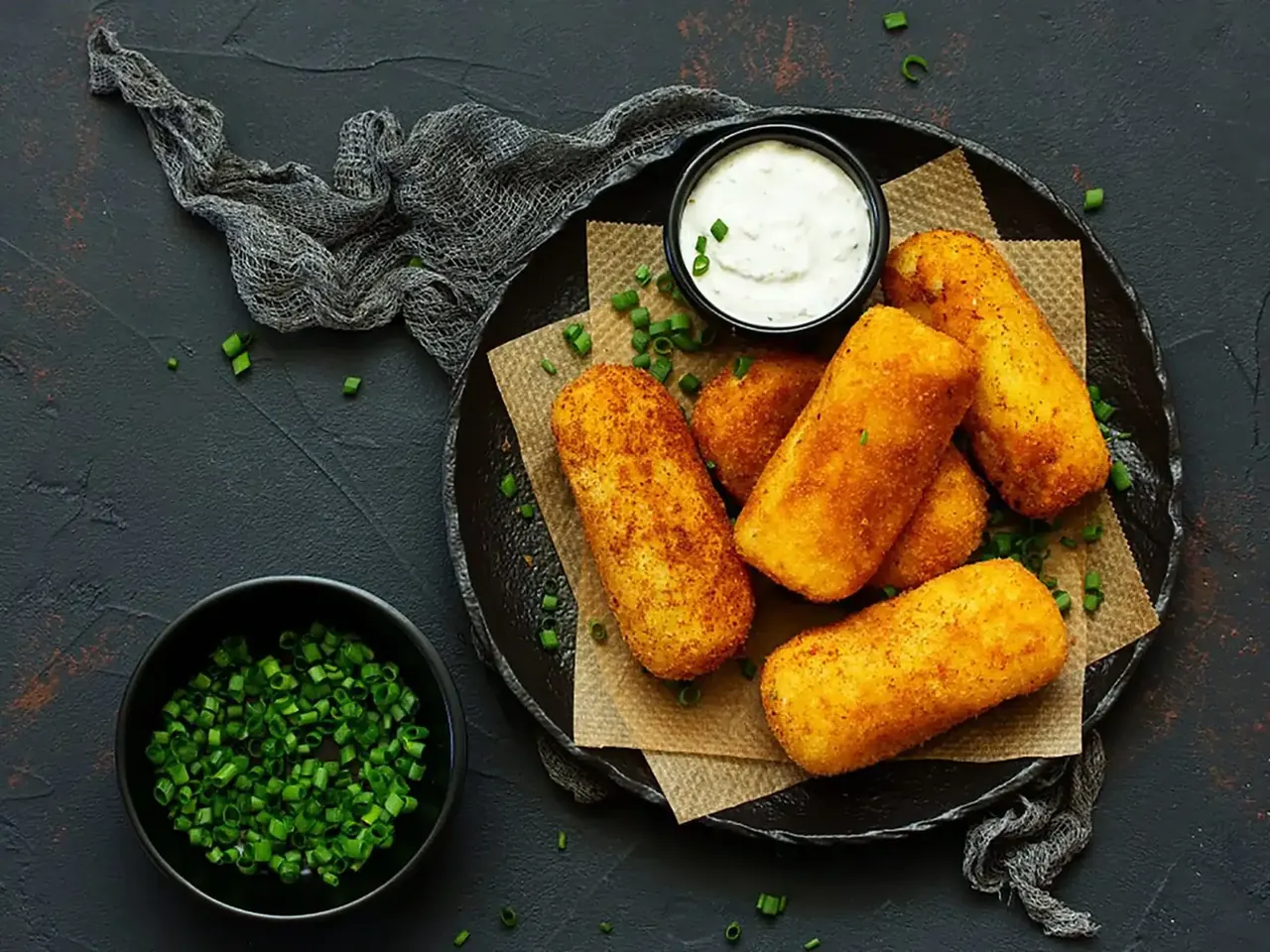 Chorizo-croquettet kreikkalaisittain