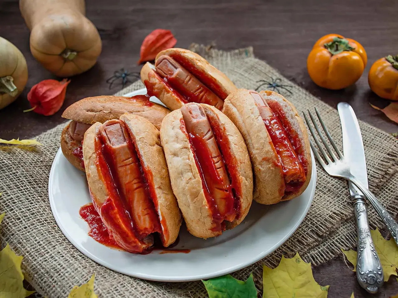 Halloween hot dog