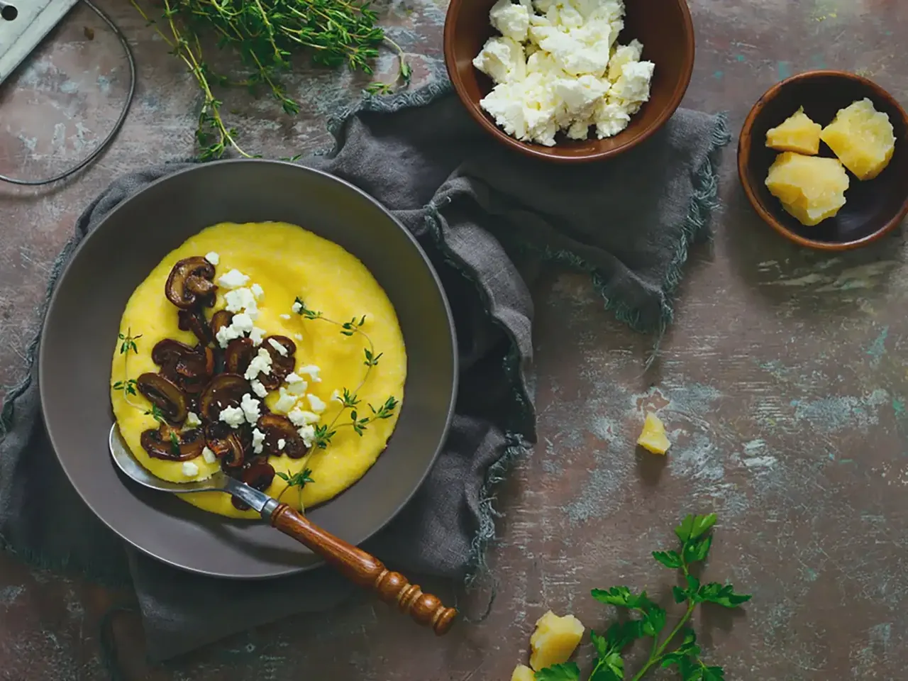 Juustoinen polenta