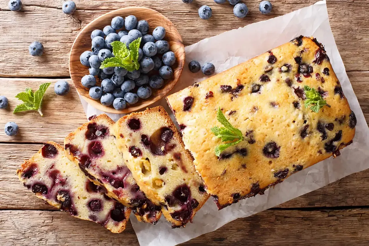 Kardemummainen mustikka-banaanileipä