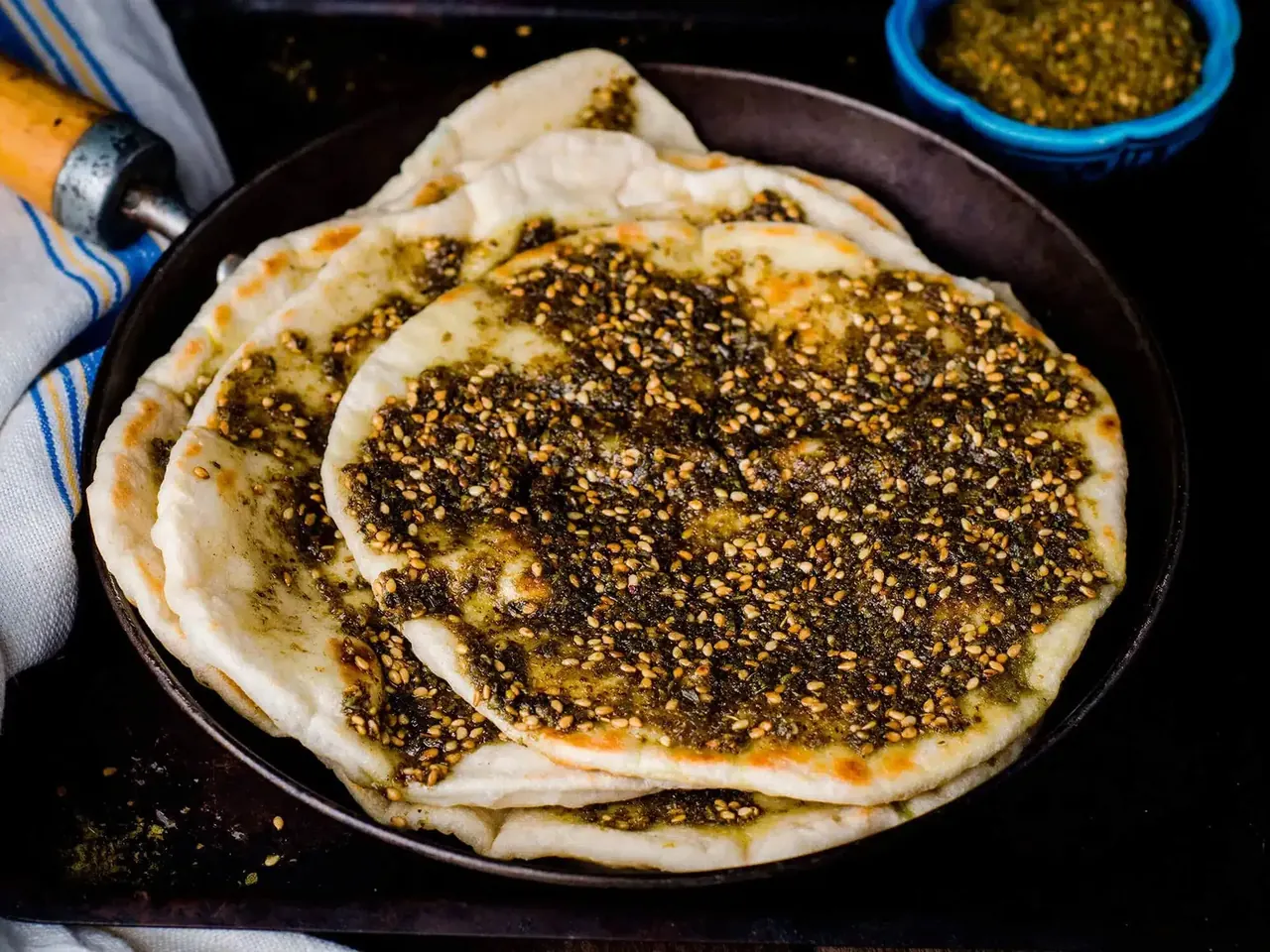 Manakish zaatar-leipä