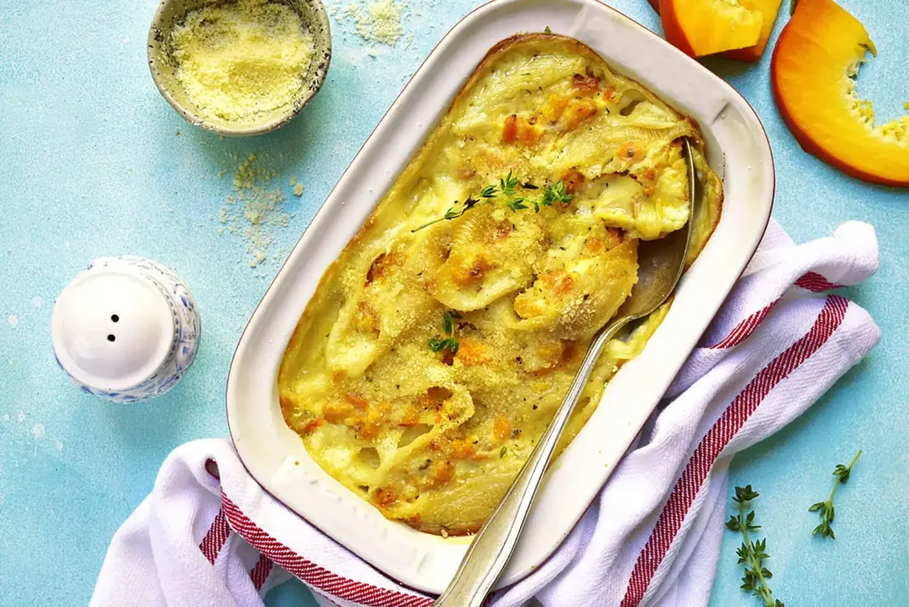 Maustettu kurpitsa-pastapaistos