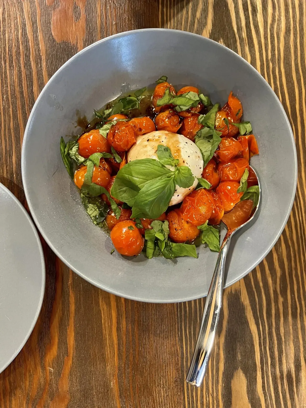 Puhvelimozzarella ja paahdetut tomaatit