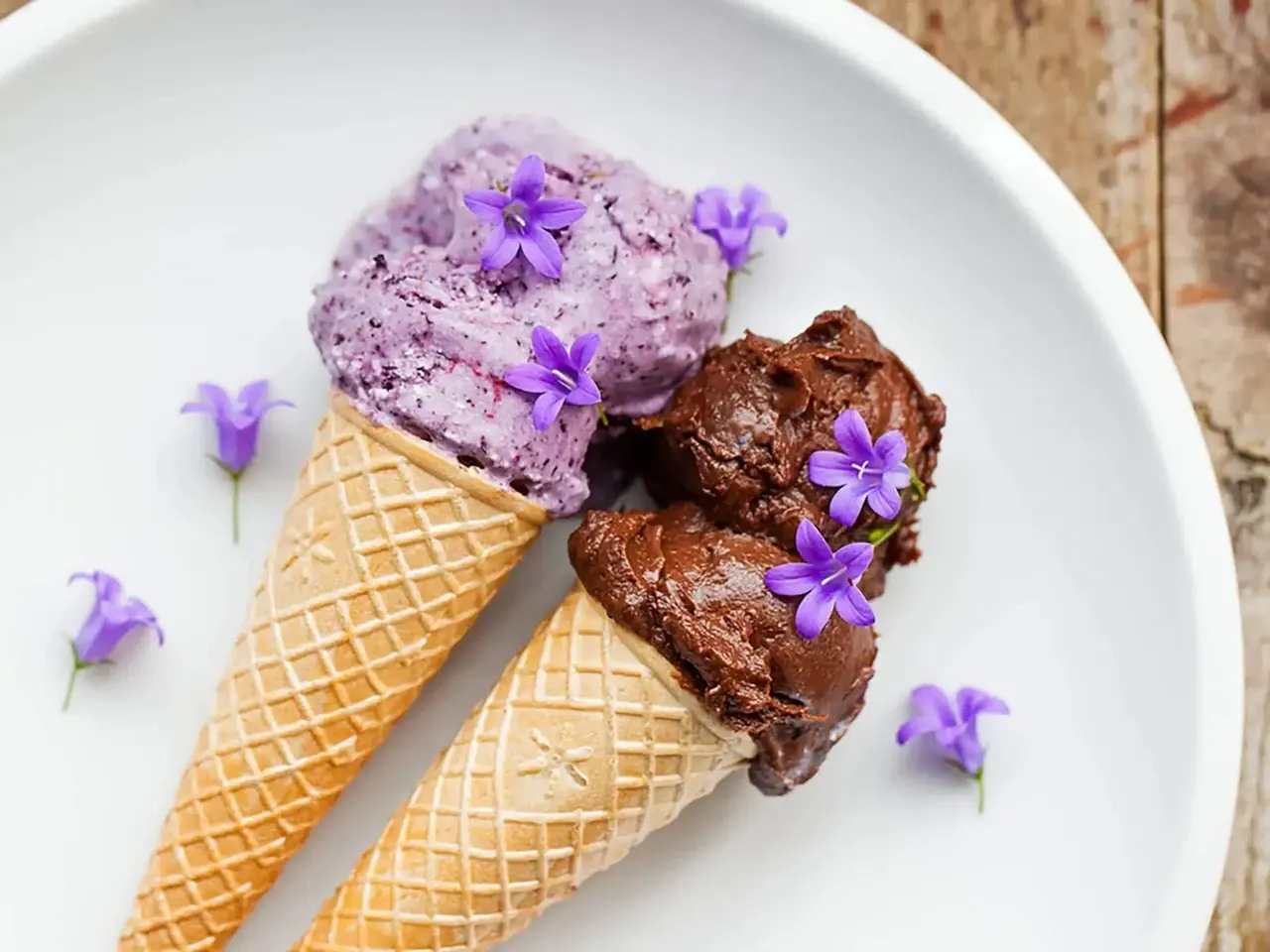 Suklaa ja mustikka nicecream