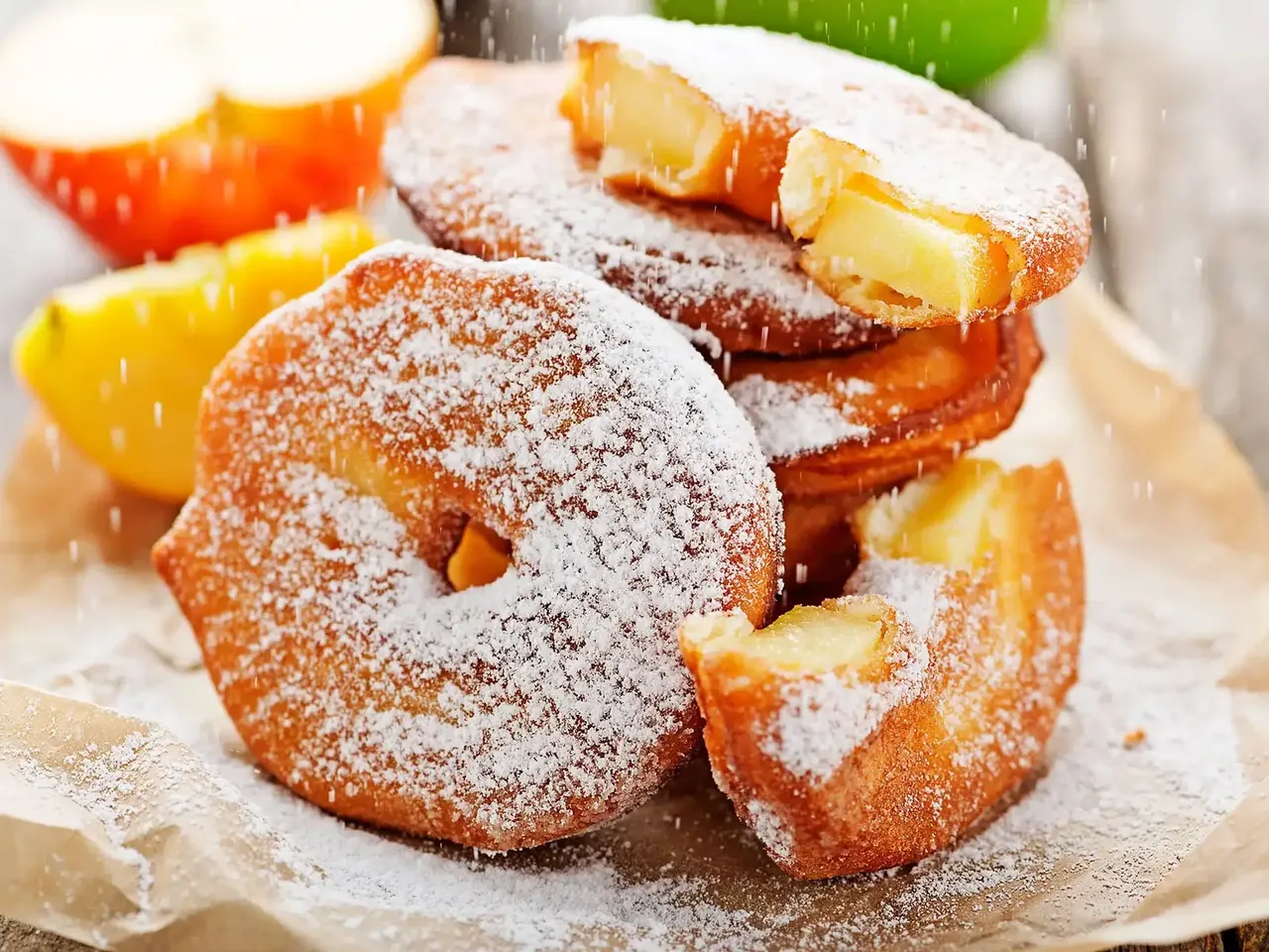 Omena-fritterit ja rosmariinikinuski
