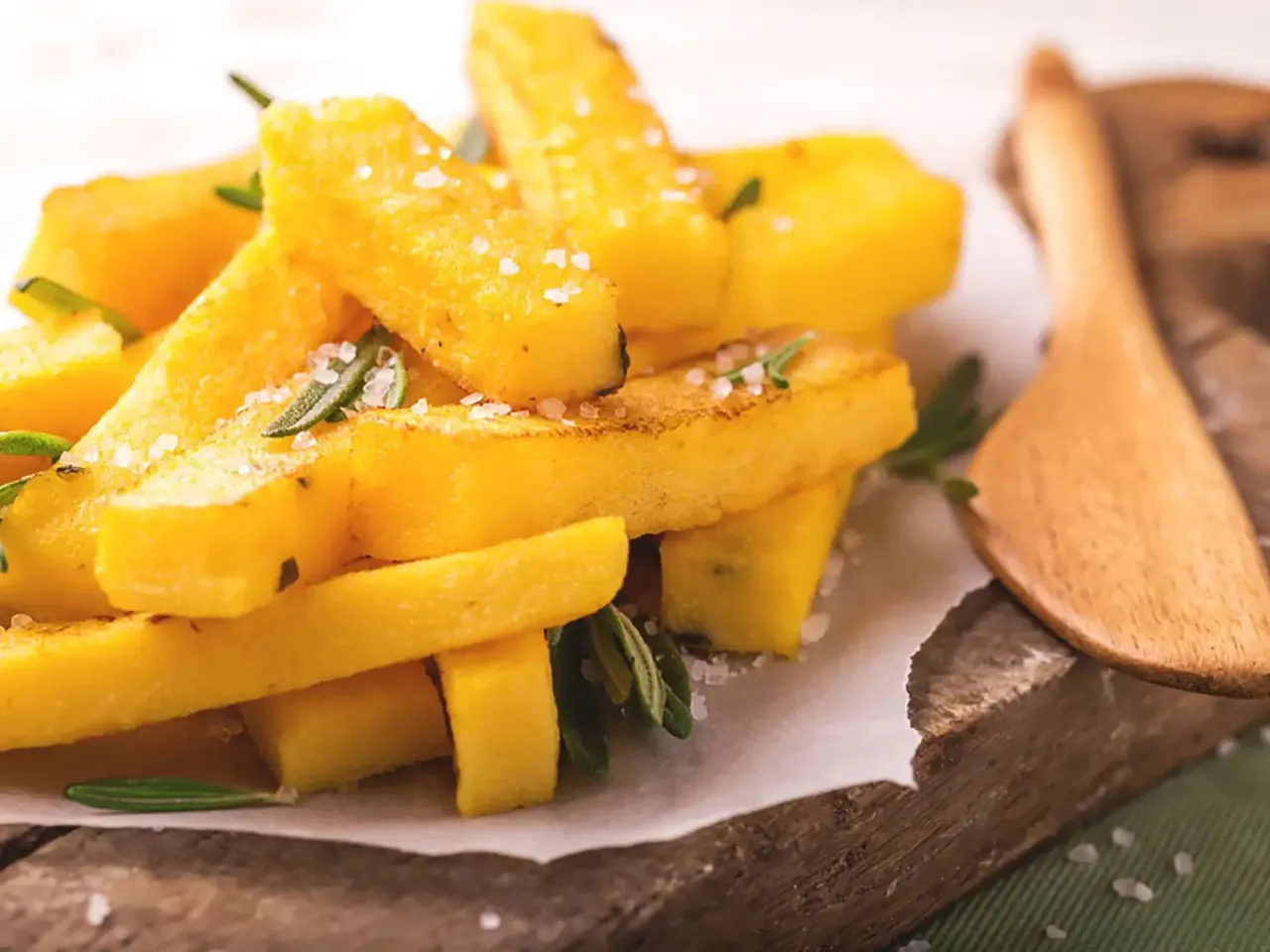 Polenta-ranskalaiset parmesaanilla