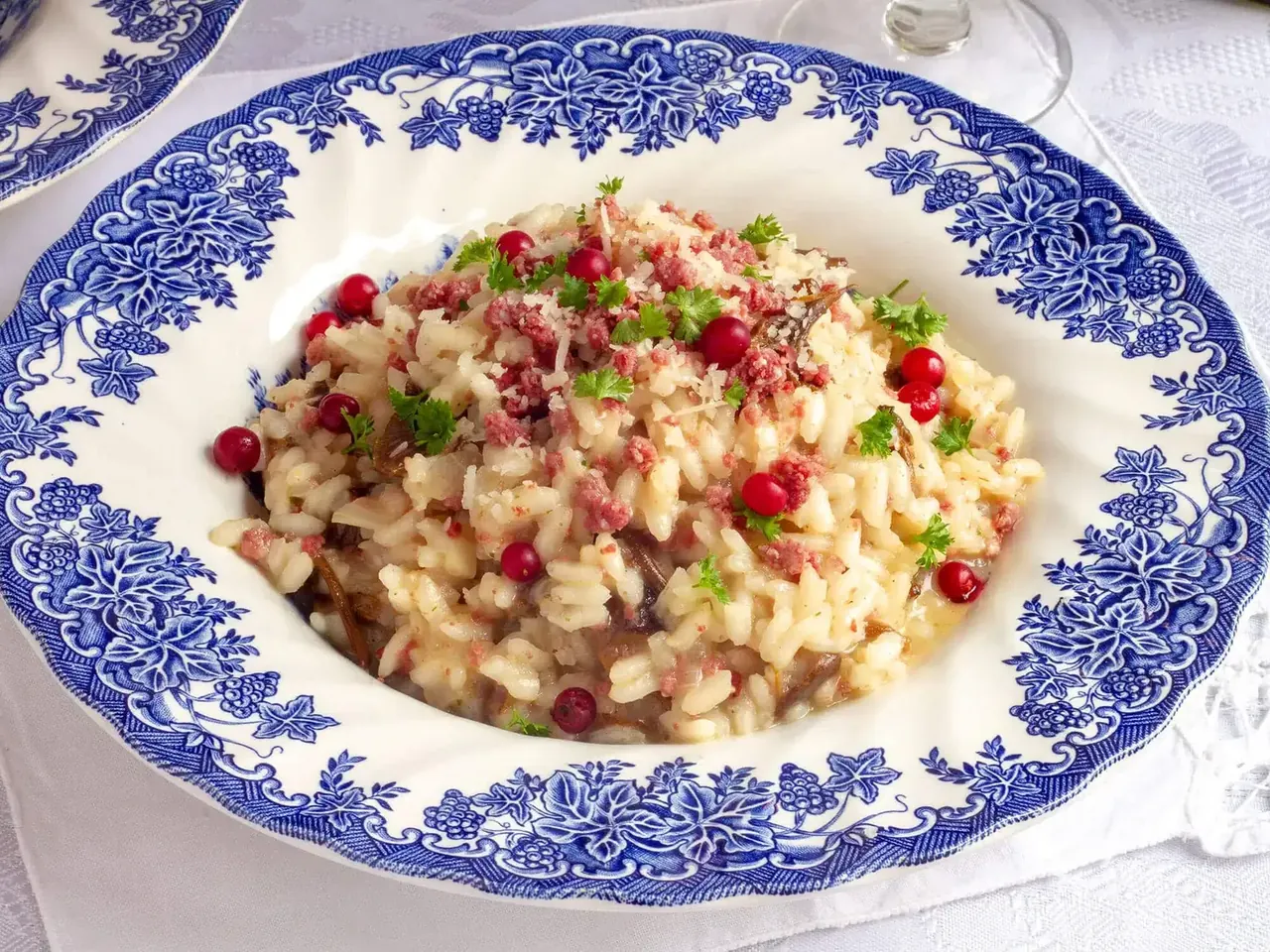 Poro-suppilovahverorisotto