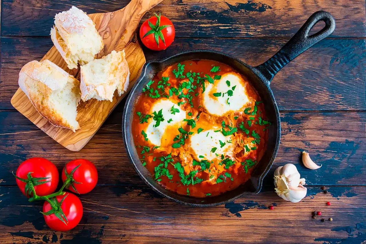 Shakshouka Pohjoisafrikkalaisittain