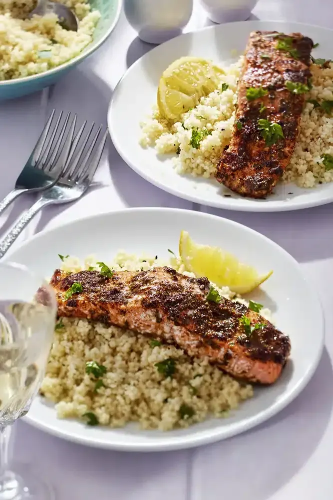 Grillattua lohta ja Chermoula-kastiketta