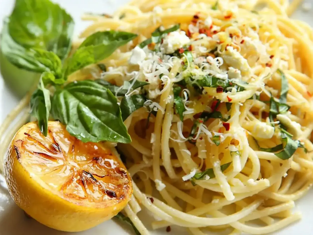 Sitruuna-feta-kanapasta